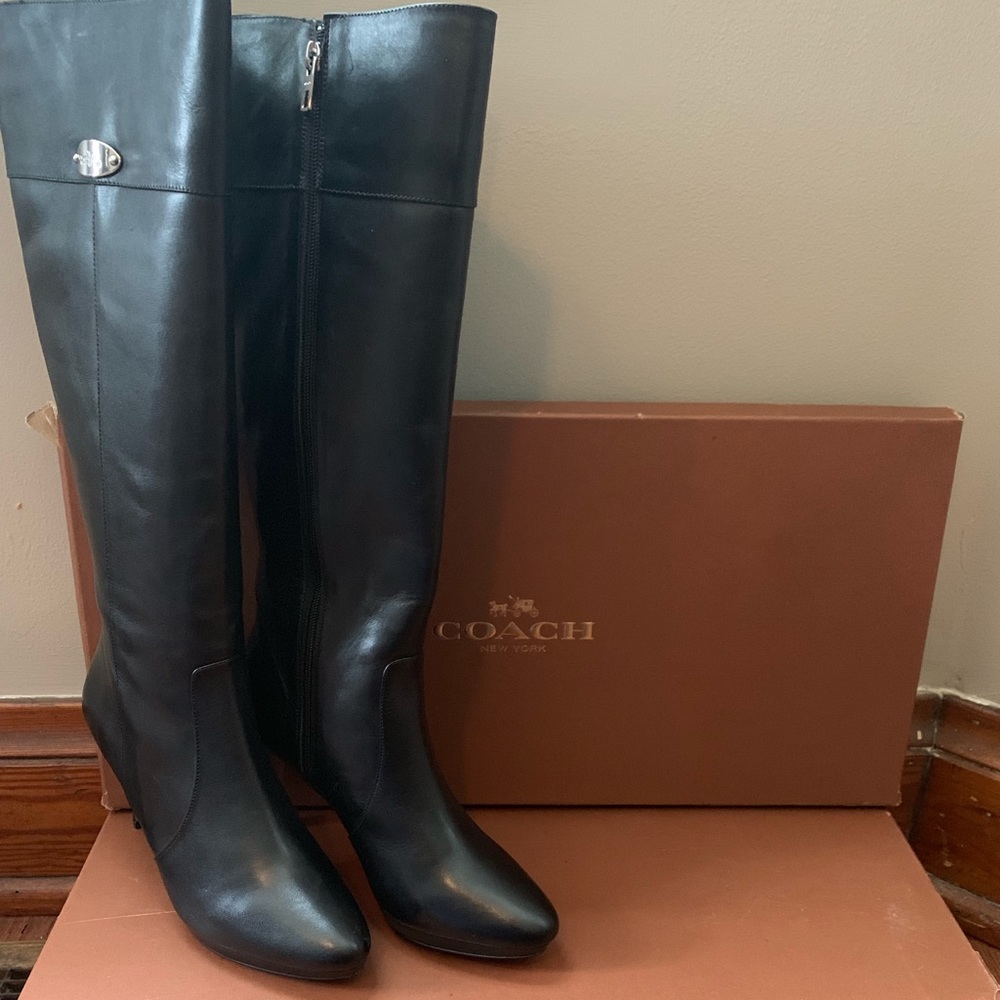 Coach Grace Semi Matte Calf Boots